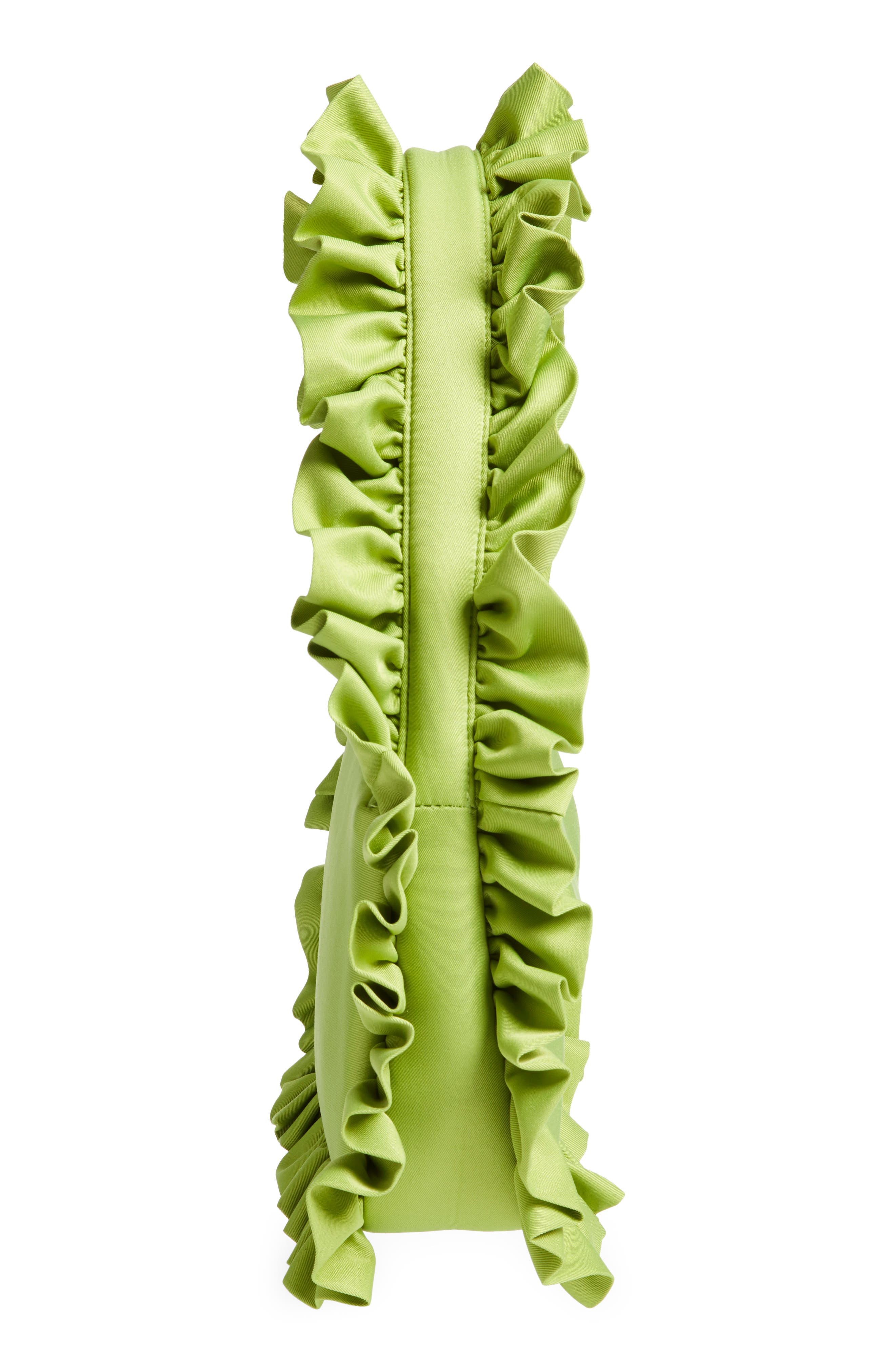 Baggy London Baguette Flap Denim Shoulder Bag, Alternate, color, Olive Green