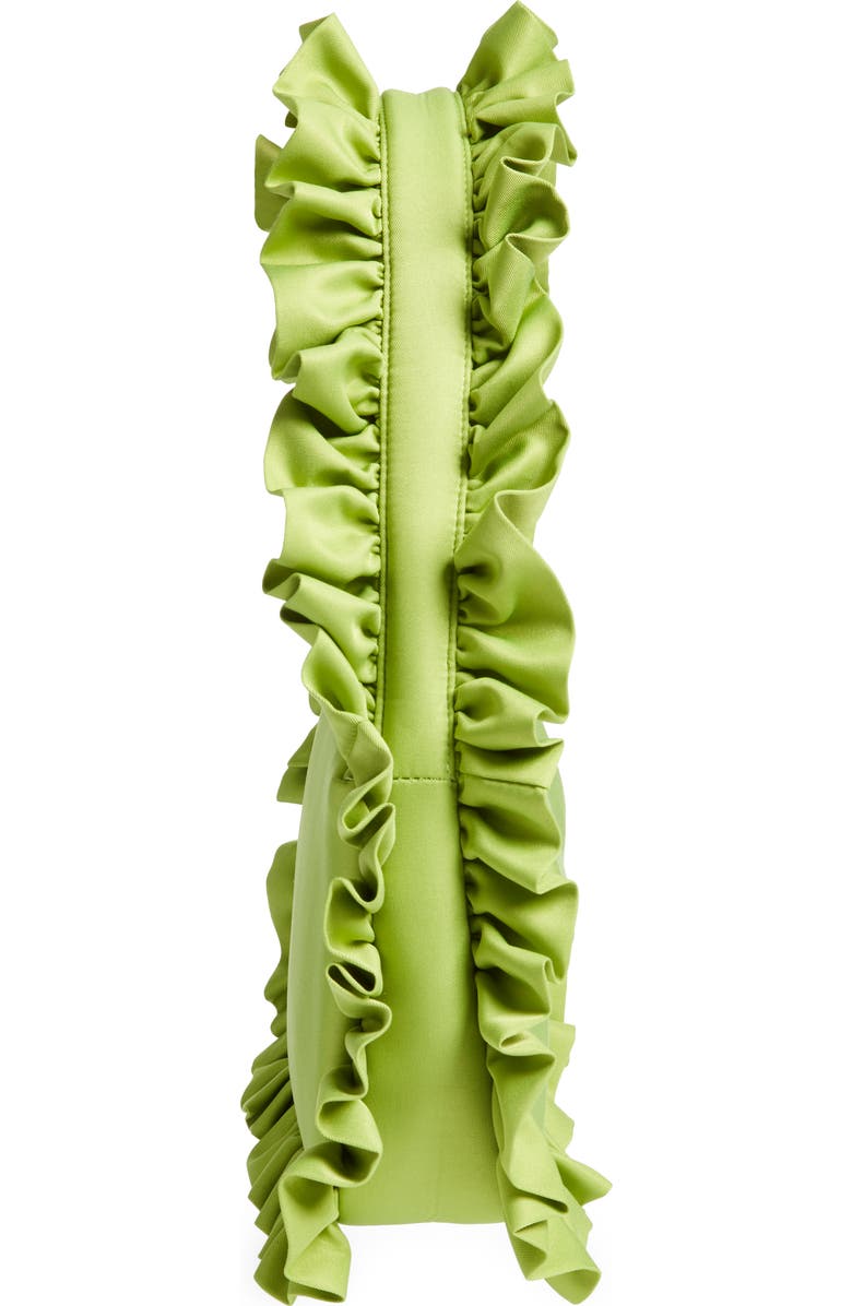 Baggy London Baguette Flap Denim Shoulder Bag, Alternate, color, Olive Green