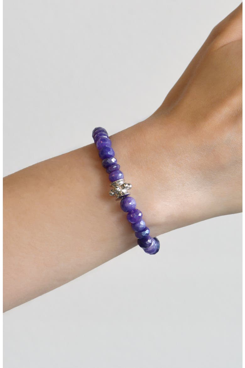 Bohème Faceted Mystic Purple Moonstone Bracelet, Alternate, color, PURPLE