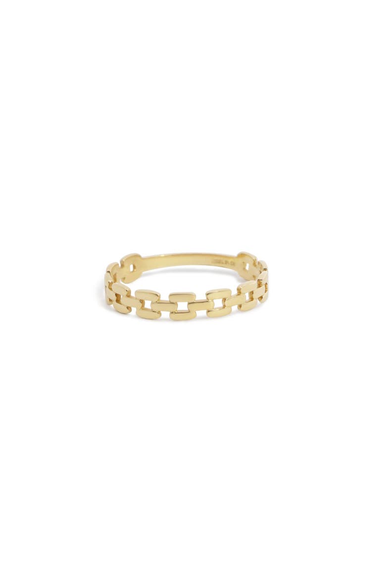 Square Link Ring, Main, color, Yellow Gold
