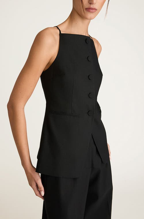 Rebecca Taylor Sleeveless Structured Top In Black