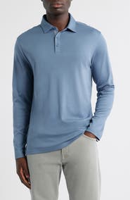 Robert Barakett Georgia Long Sleeve Pima Cotton Polo
