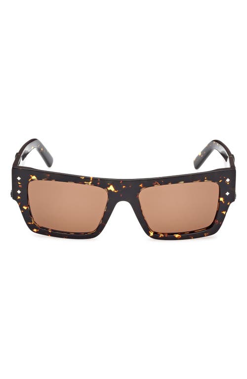 Mcm Brown Browline Unisex Sunglasses Mw0014 52e 53 In Brown