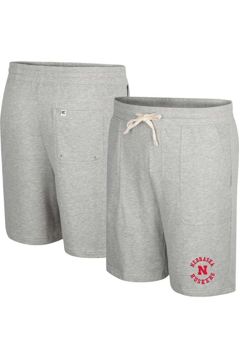 Men's Colosseum Heather Gray Nebraska Huskers Love To Hear This Terry Shorts, Main, color, Heather Gray