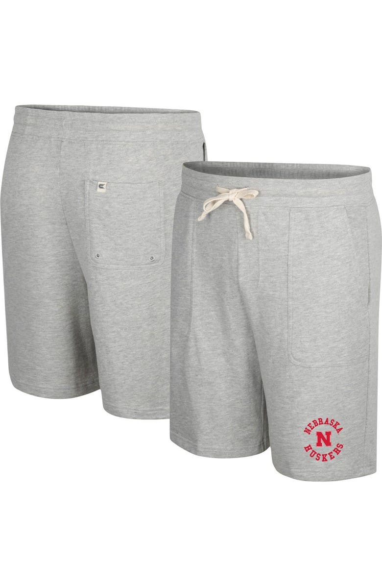 COLOSSEUM Men's Colosseum Heather Gray Nebraska Huskers Love To Hear This Terry Shorts, Main, color, Heather Gray