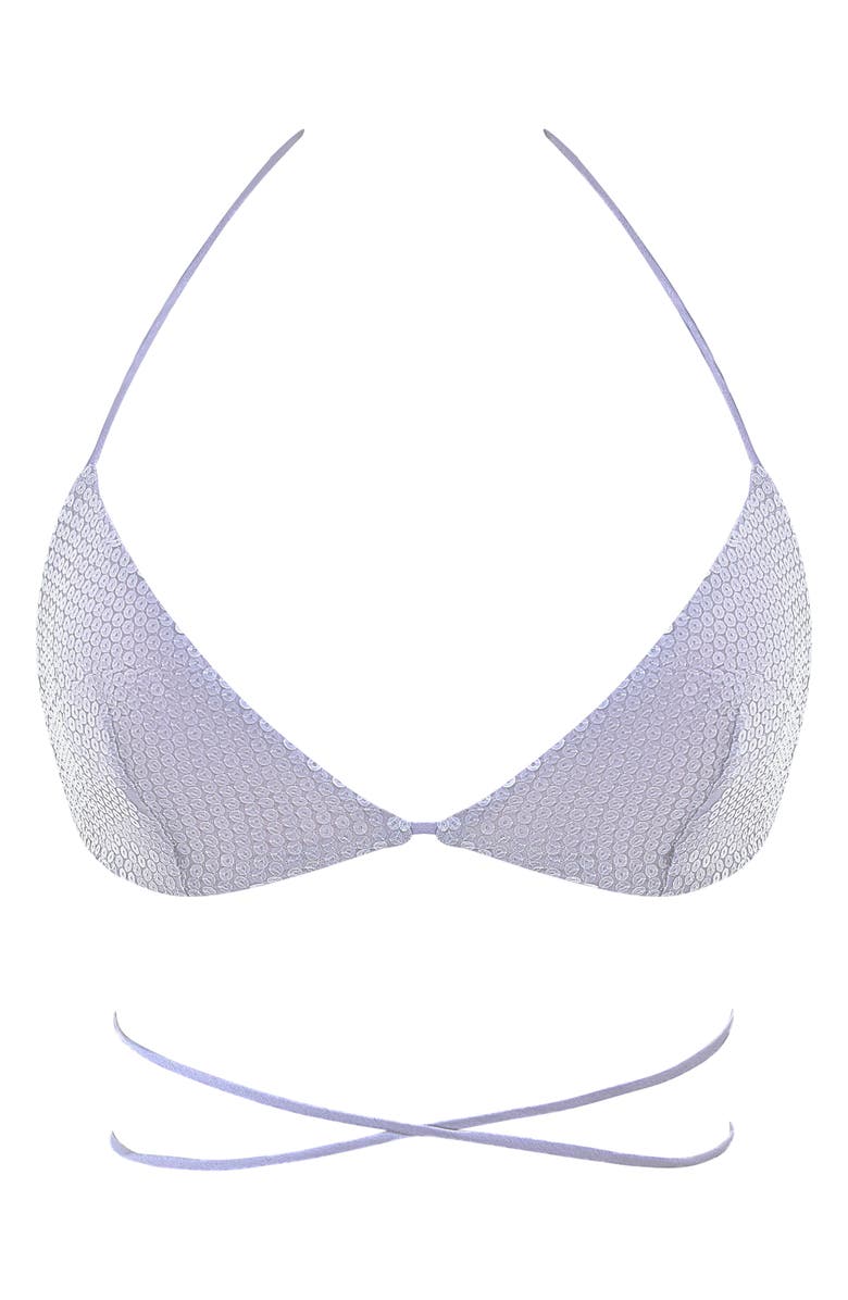 Mistress Rocks Sequin Wrap Bikini Top, Alternate, color,