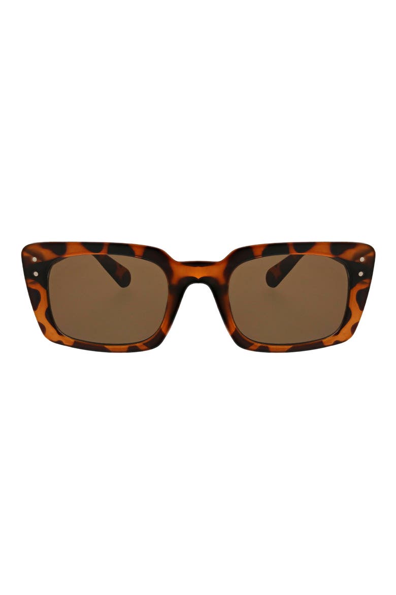Retro 52mm Rectangle Sunglasses, Main, color, CRYSTAL TORT