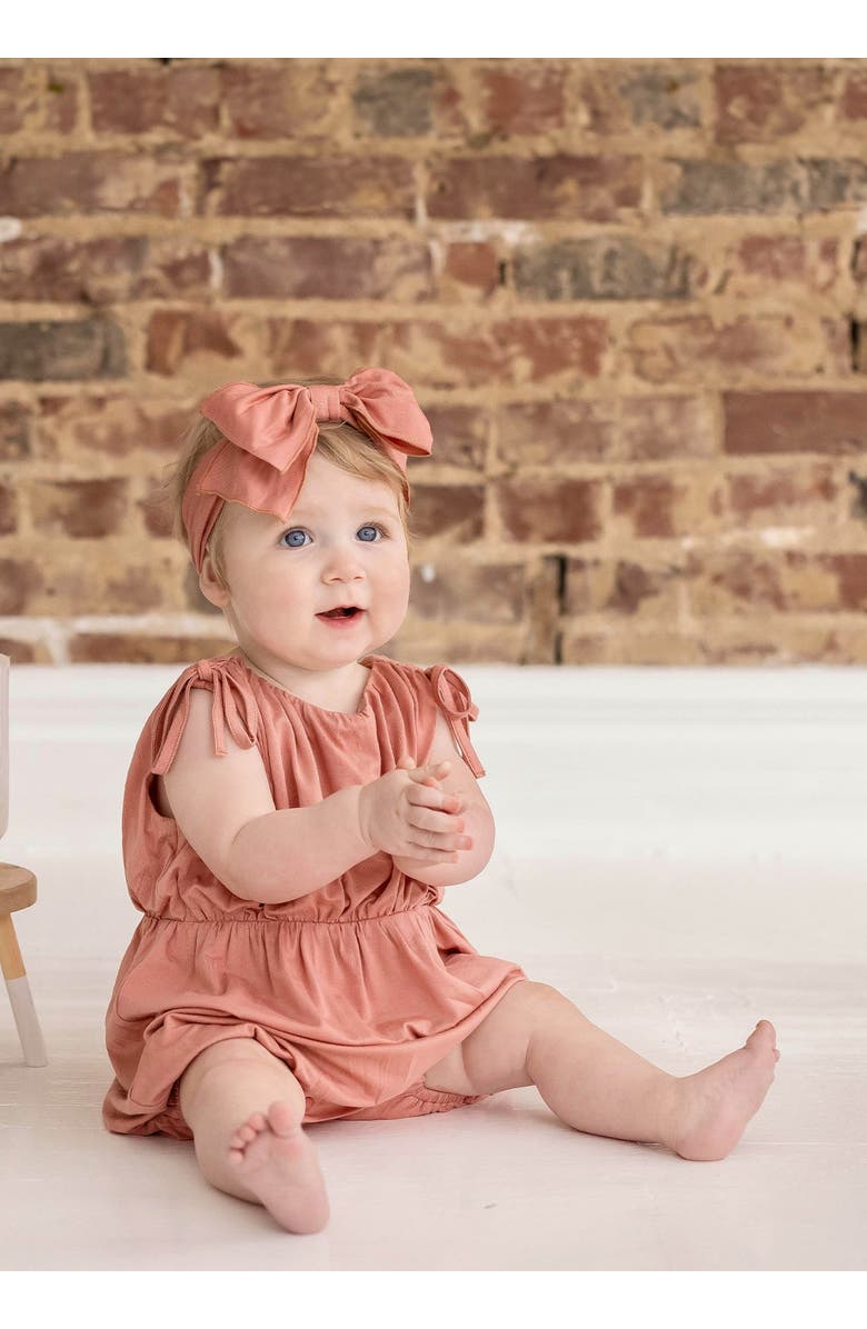 Mabel + Honey Elena Baby Romper, Alternate, color, Pink