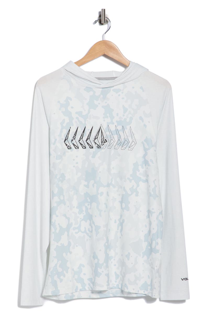 Volcom Expanse Hooded Long Sleeve T-Shirt, Main, color, White Combo