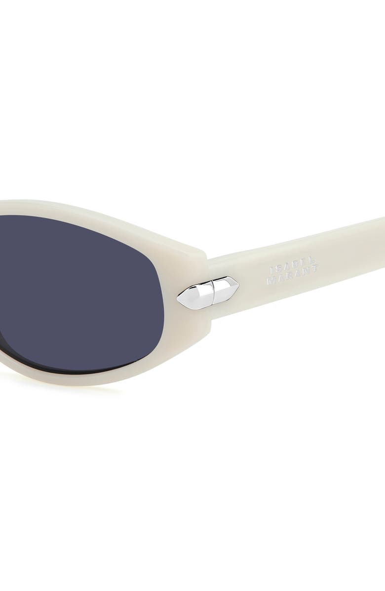 Isabel Marant 58mm Oval Sunglasses, Alternate, color, Ivory/ Blue