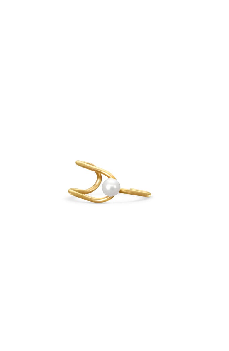 ABLE Elise Pearl Open Ring Gold M, Main, color, Gold