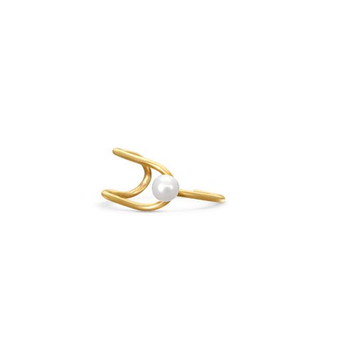 Elise Pearl Open Ring Gold M