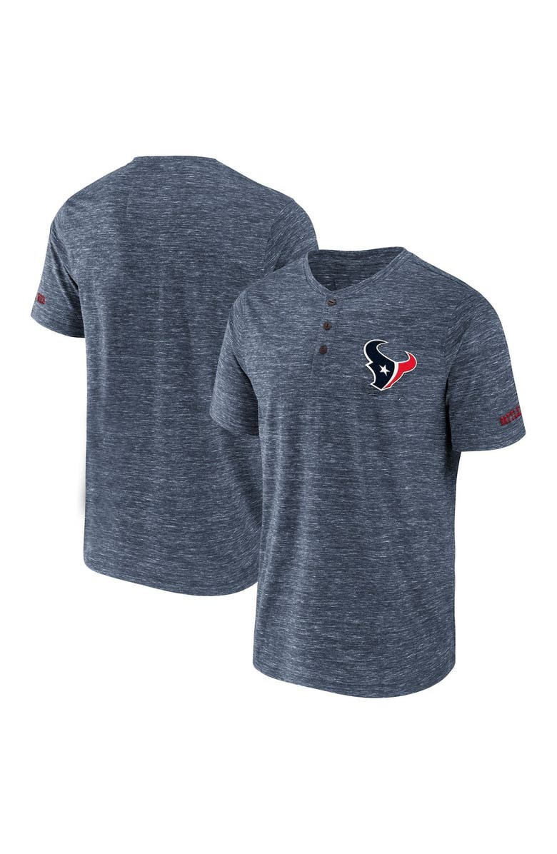 NFL X DARIUS RUCKER Men's NFL x Darius Rucker Collection by Fanatics Navy Houston Texans Slub Henley T-Shirt, Main, color, 