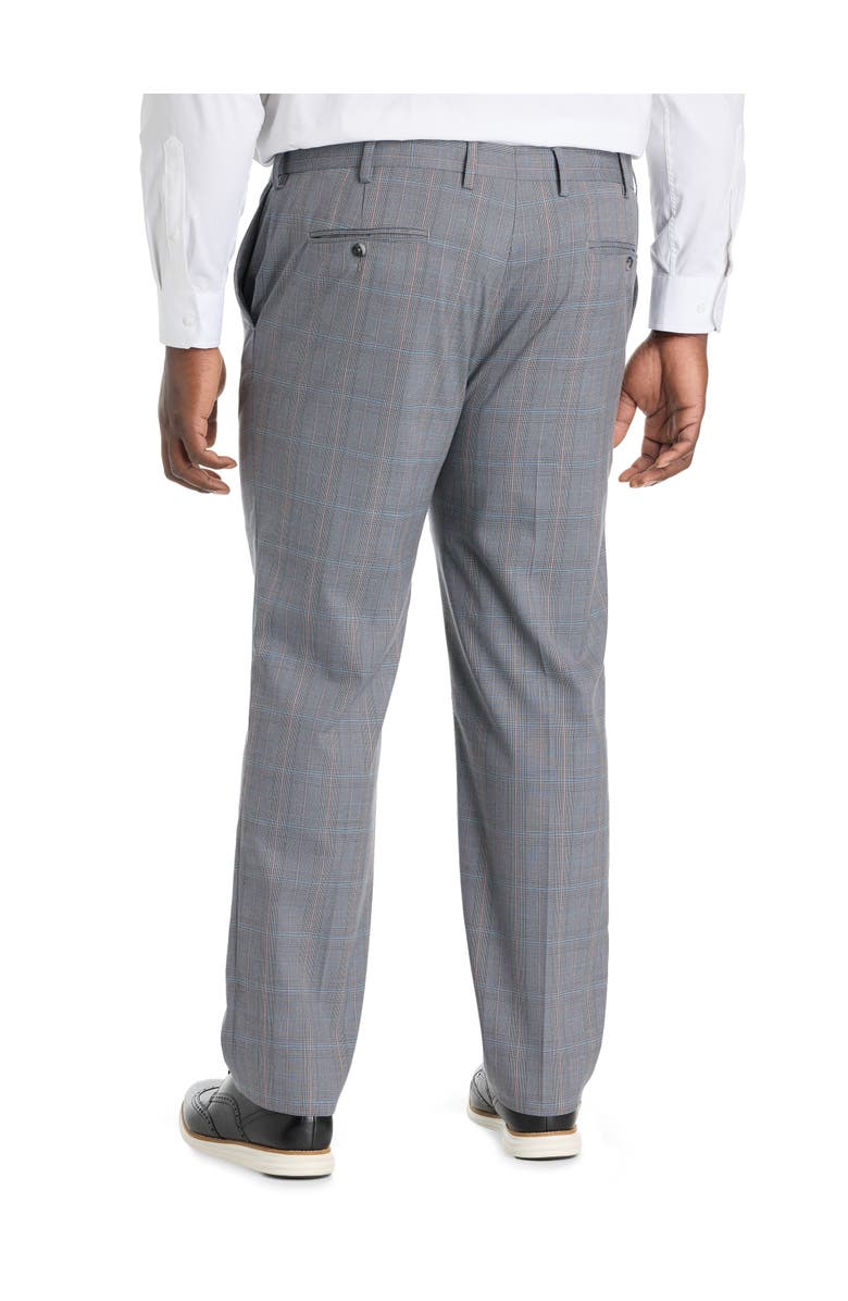 Oak Hill by DXL Big & Tall  Waist-Relaxer Plaid Dress Pants, Alternate, color, Grey