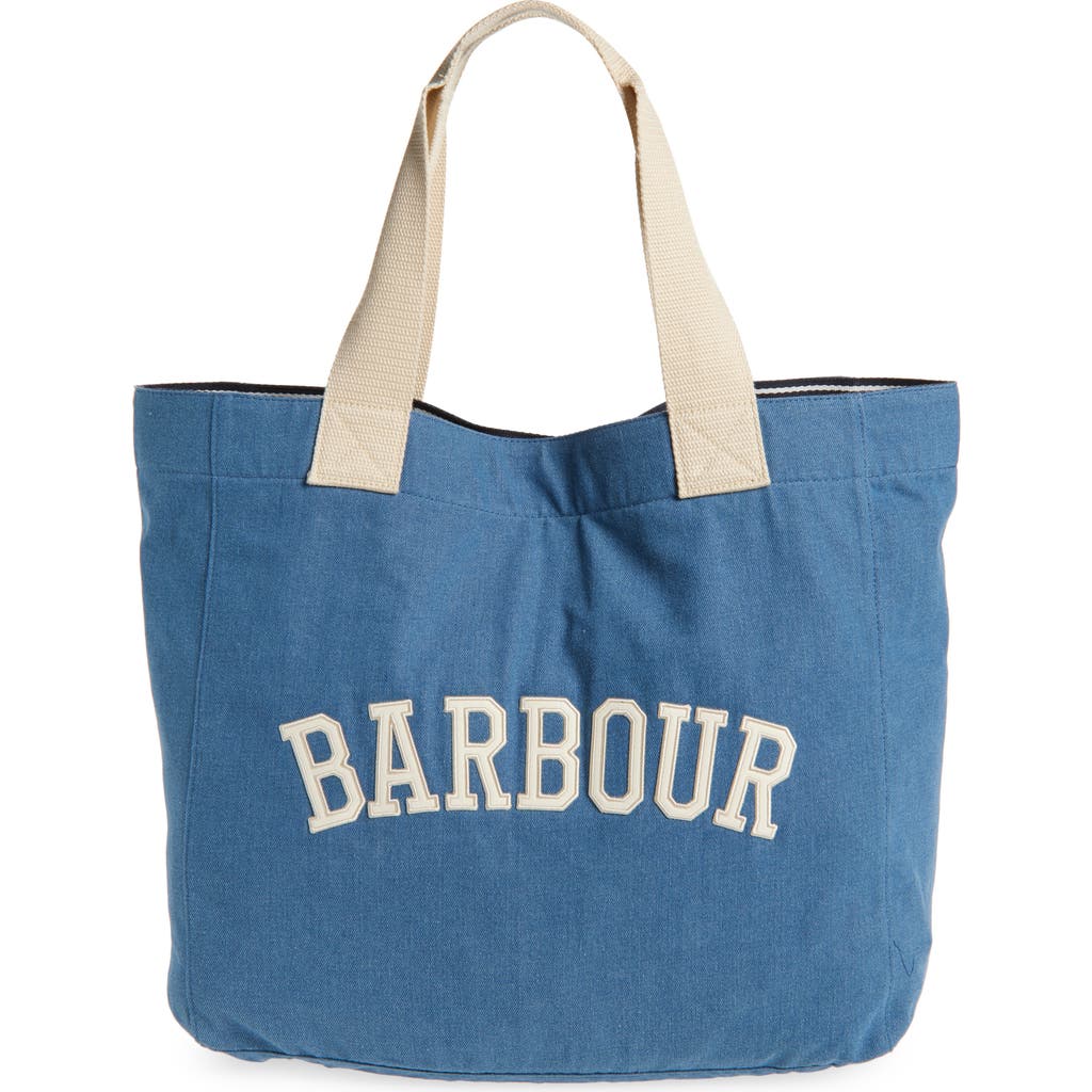Barbour Emily Cotton Canvas Tote In Denim