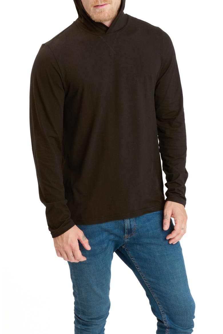 Malone T-Shirt Hoodie, Alternate, color, BLACK