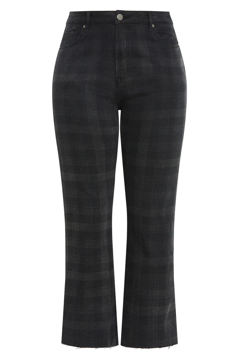Harley Fit Baylee Crop Straight Leg Jeans, Alternate, color, GREY CHECK
