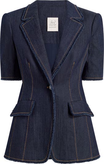 Cinq à Sept Sallie Short Sleeve Denim Jacket | Nordstrom
