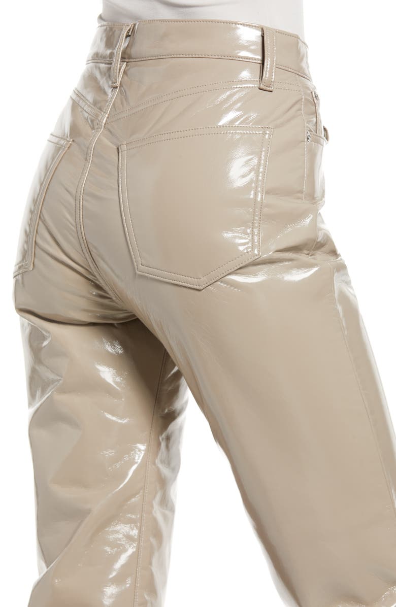 AGOLDE '90s Pinch Waist Patent Recycled Leather Blend Jeans, Alternate, color,