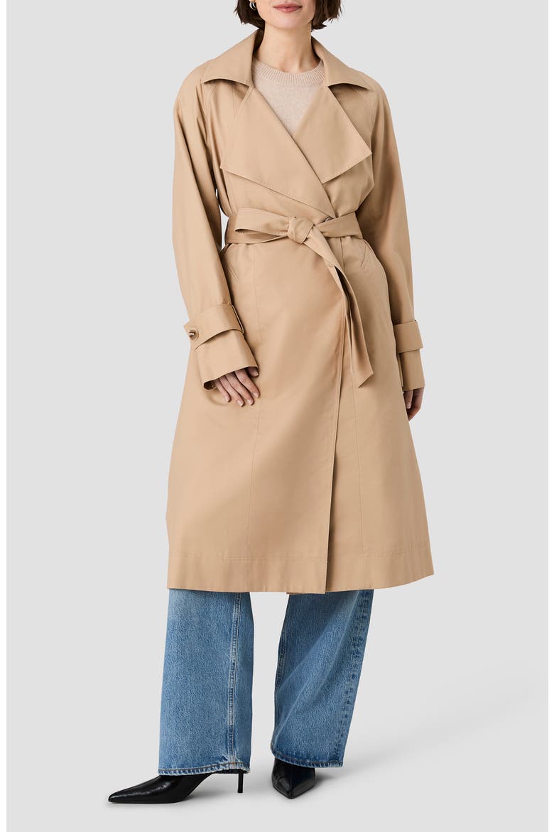 Relaxed Raglan Trench Coat, Main, color, OAK BARREL
