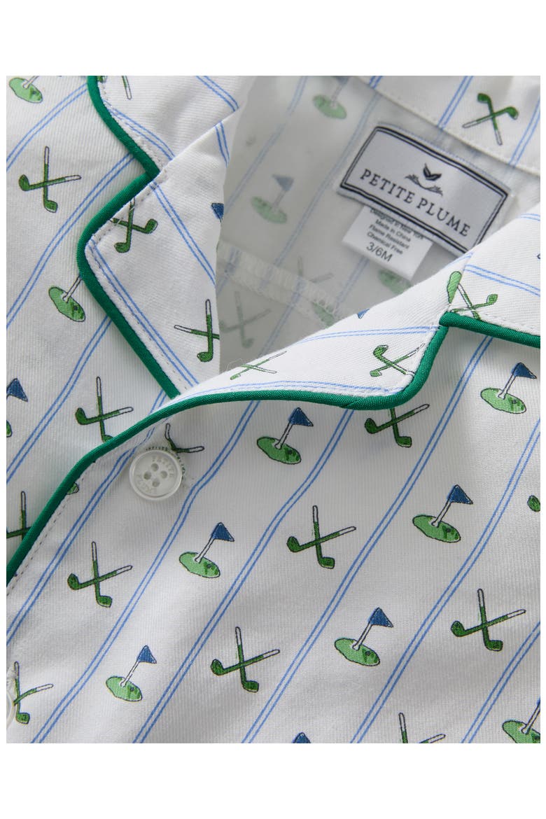 Fairway Stripe Summer Romper, Alternate, color, GREEN