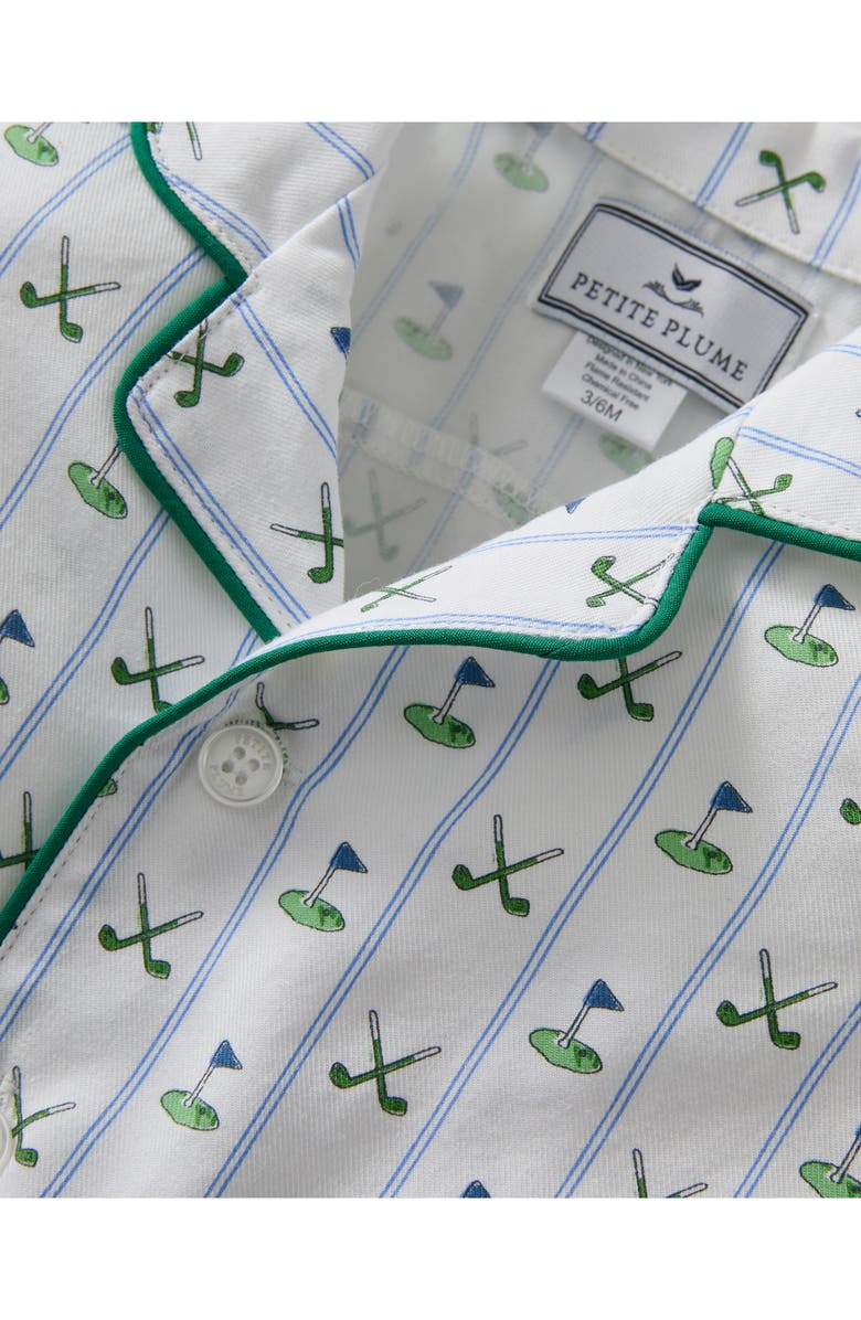 Petite Plume Fairway One-Piece Brushed Twill Pajamas, Alternate, color, 