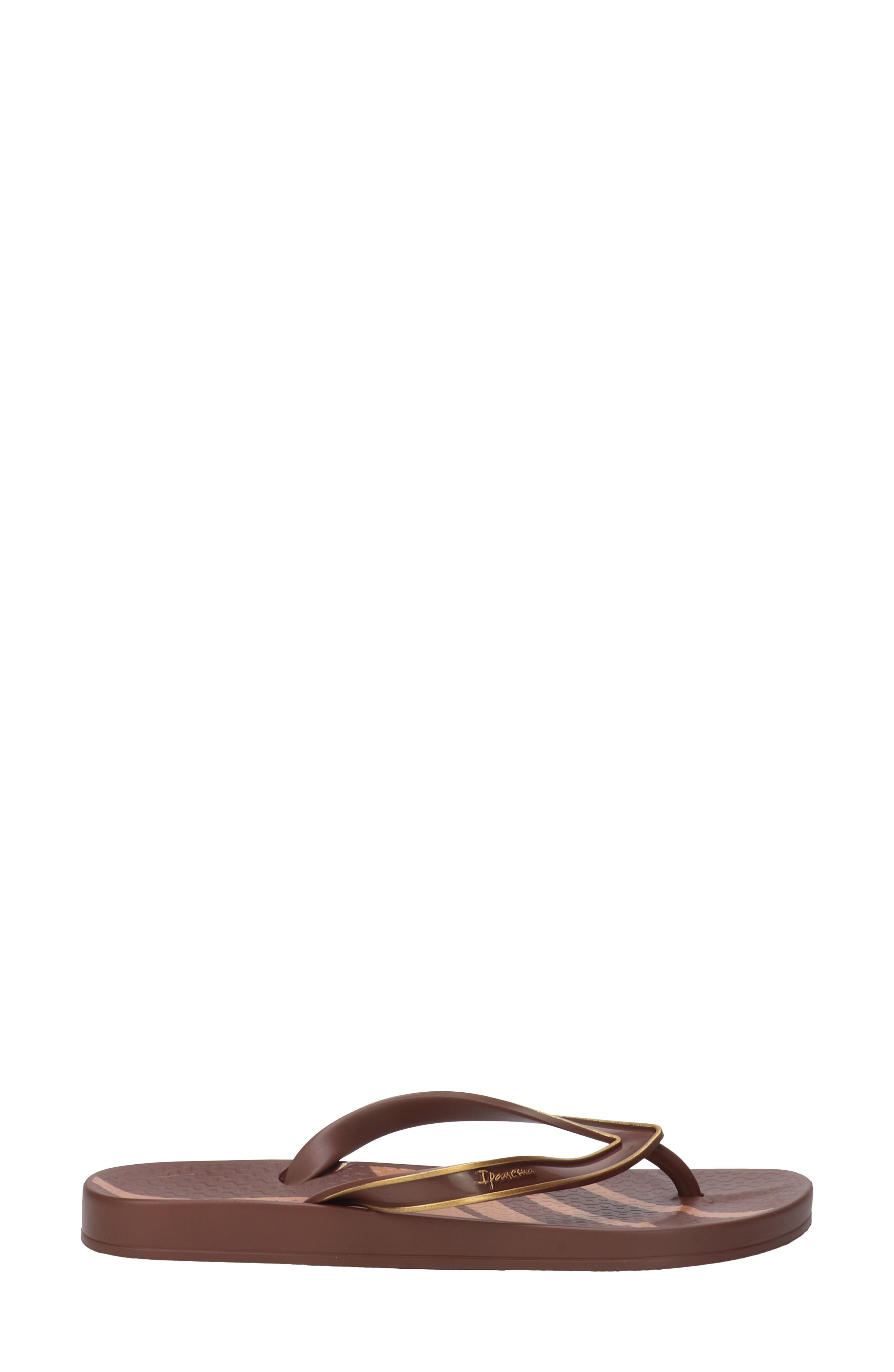 Anatomica Linea Flip Flop, Alternate, color, BROWN/BROWN/COPPER
