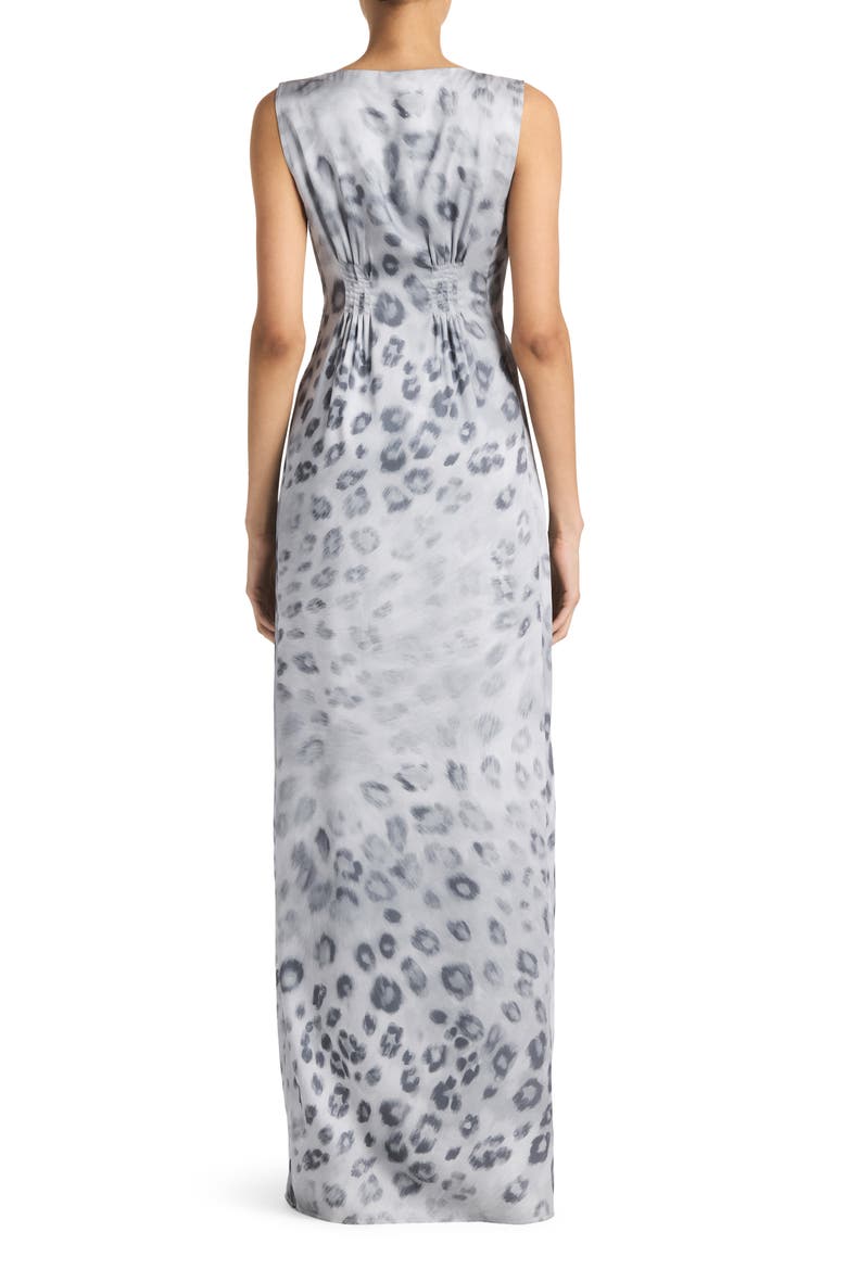 Painted Leopard Print Maxi Dress, Alternate, color, LIGHT GRAY MULTI