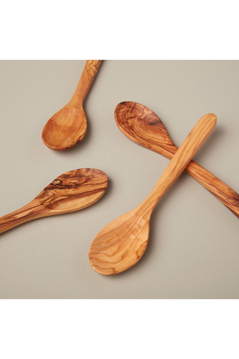 Olive Wood Spoons - Set of 4, Alternate, color, Olive Wood