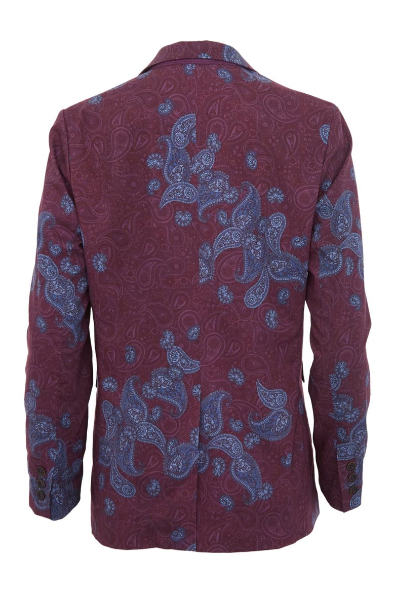 Jane Stretch Tencel Tailored Blazer, Alternate, color, Montgat Paisley Plum