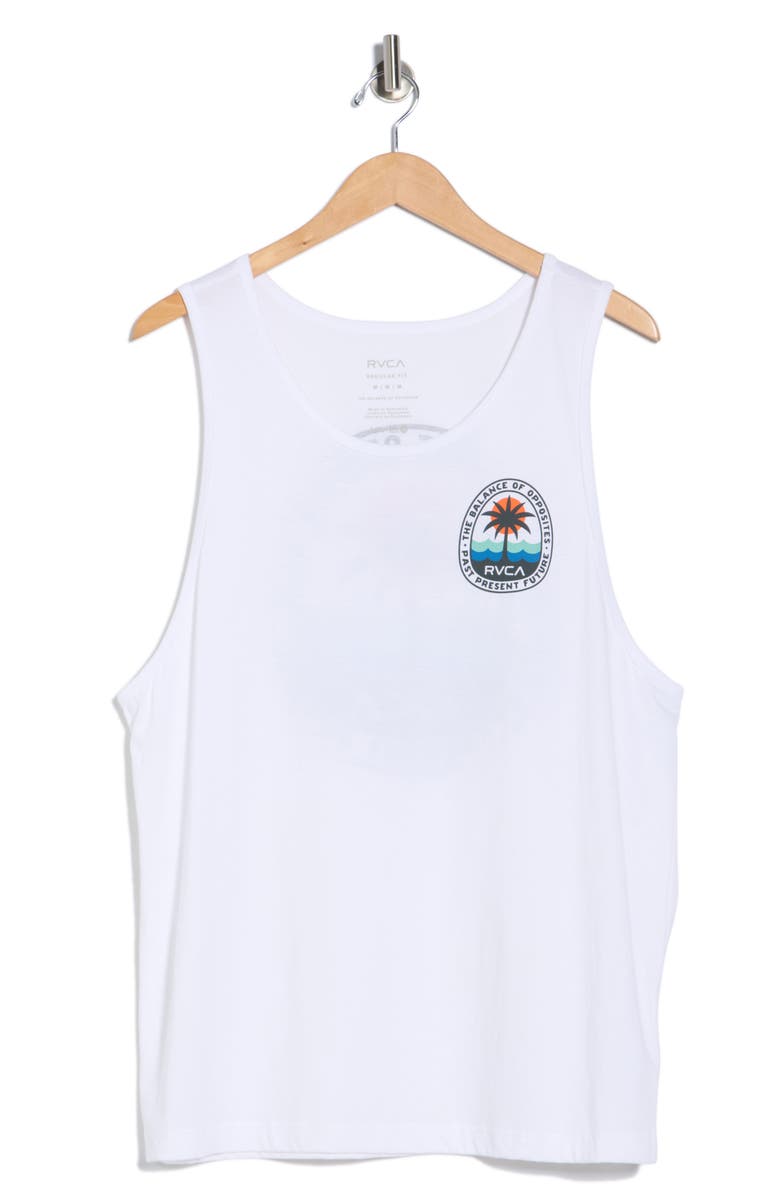 RVCA Palm Patch Tank, Main, color, White