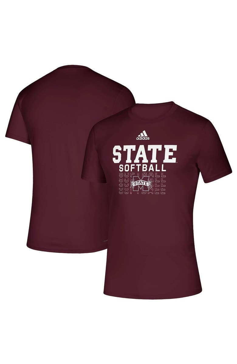 adidas Men's adidas Maroon Mississippi State Bulldogs Locker Repeat Softball Creator AEROREADY T-Shirt, Alternate, color, 