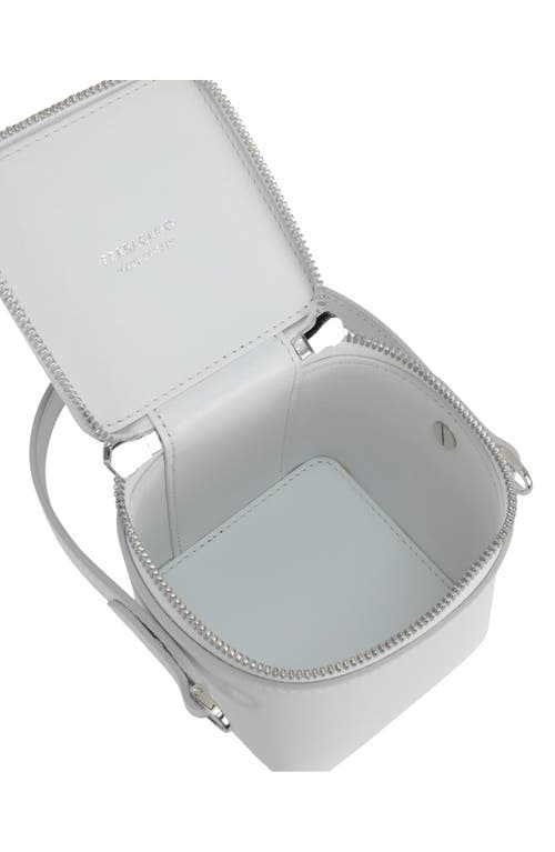 Ferragamo Cube Leather Bucket Bag In White