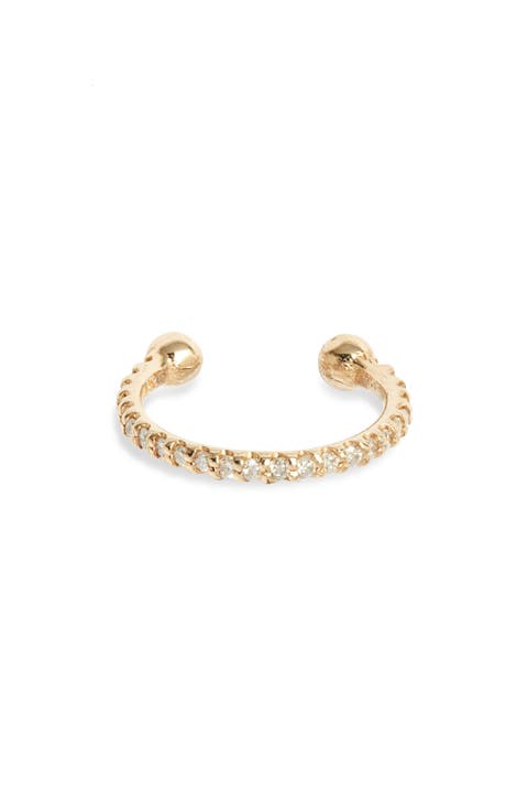Single Pavé Diamond Ear Cuff