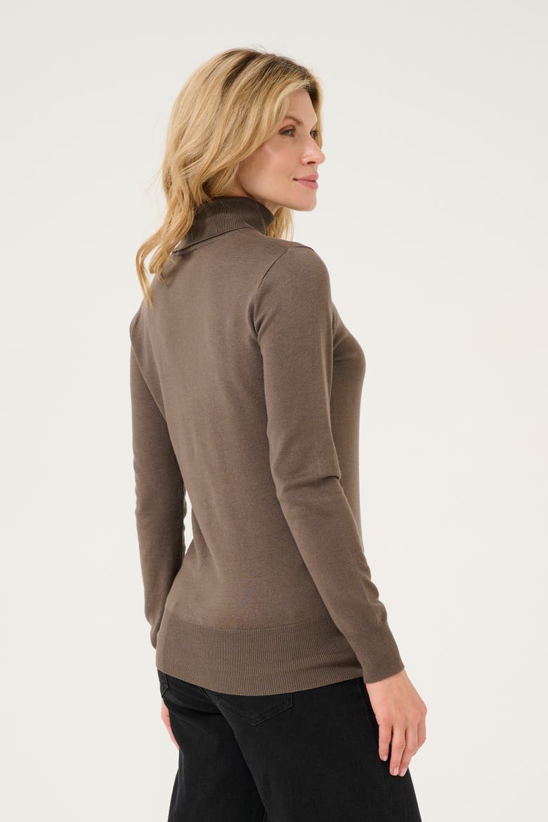 Astrid Roll Neck Jumper, Alternate, color, Major Brown