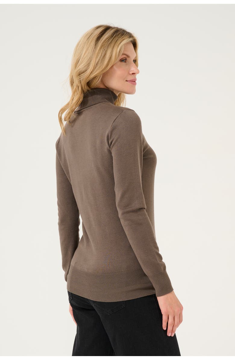 Kaffe KAastrid Roll Neck Jumper, Alternate, color, Major Brown