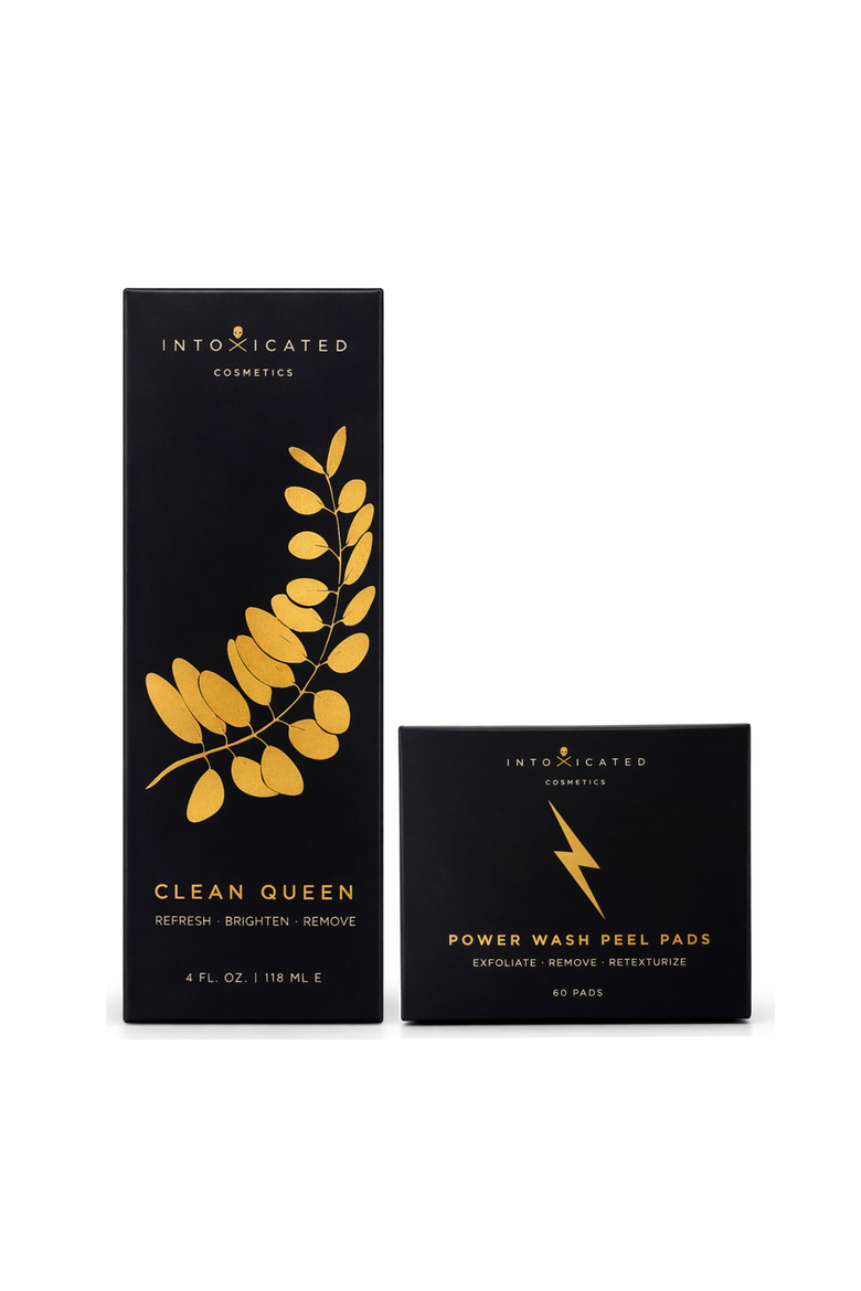Exfoliation Bundle |Clean Queen Glycolic Wash & Power Wash Multi Acid Peel Pads, Alternate, color, None