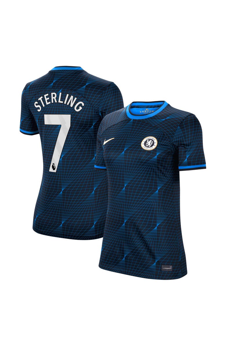 Nike Women's Nike Raheem Sterling Navy Chelsea 2023/24 Away Stadium Replica Player Jersey, Main, color, 