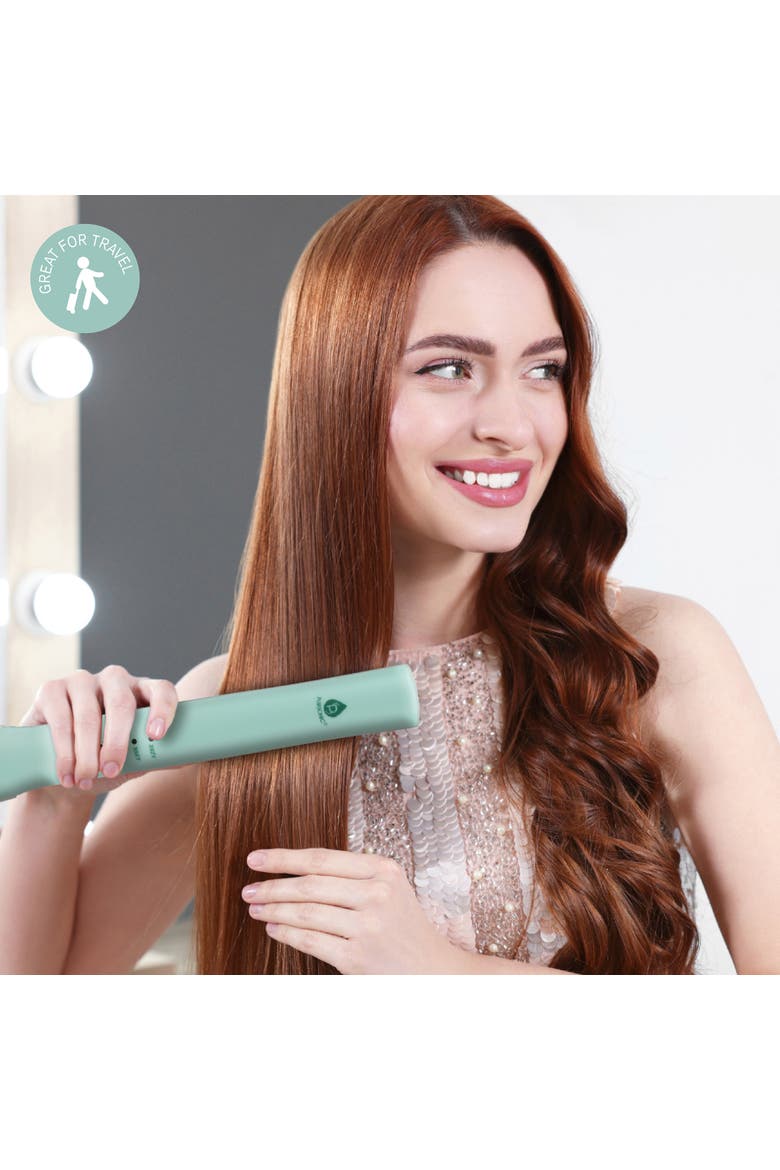 USB Rechargeable Cordless Hair Straightener, Alternate, color, Green