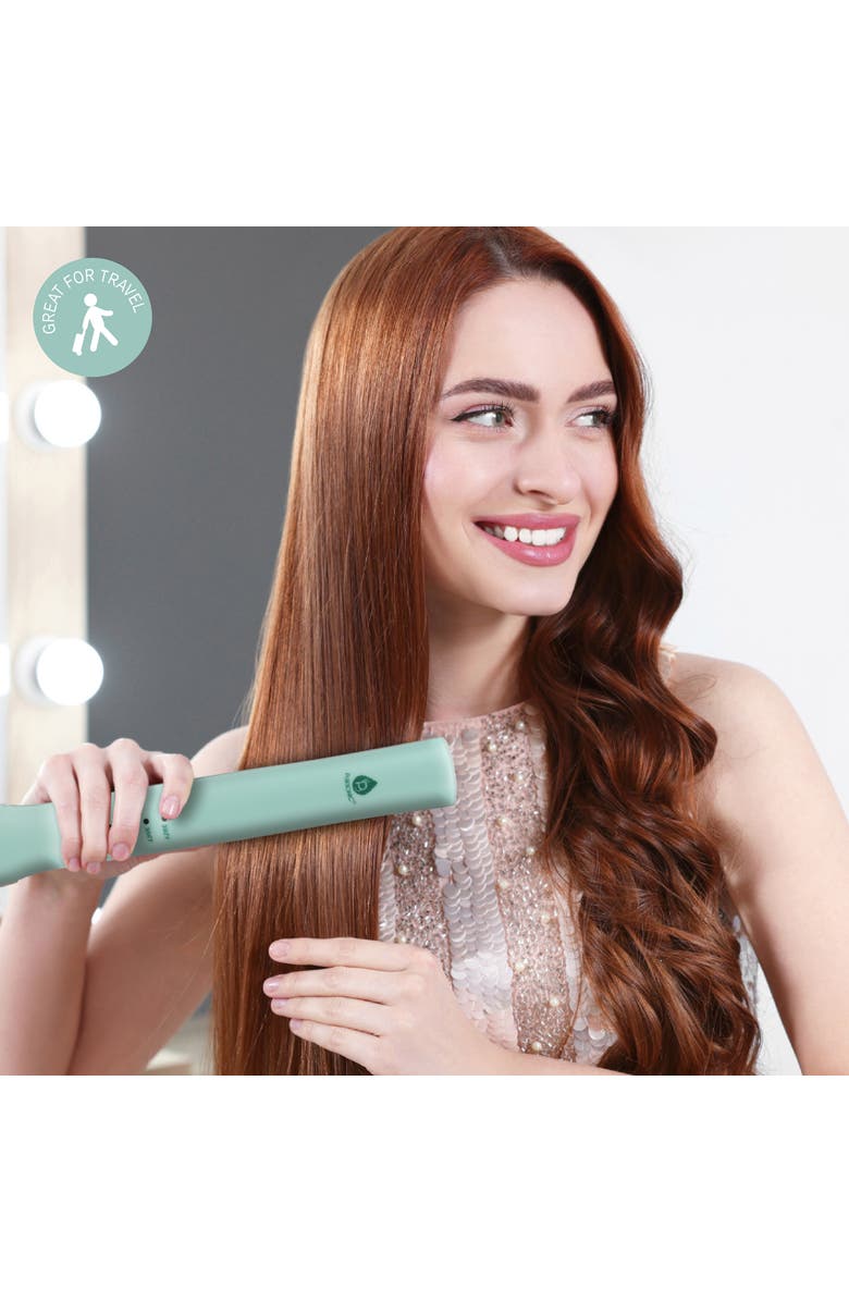 PURSONIC USB Rechargeable Cordless Hair Straightener, Alternate, color, Green