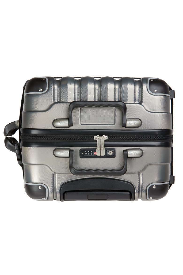 Grande 12-Bottle Wine & Spirits Suitcase, Alternate, color, Silver