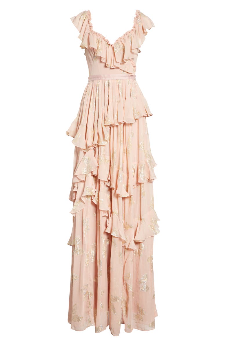 Needle & Thread Ruffled Lurex<sup>®</sup> Butterfly Gown, Alternate, color, 