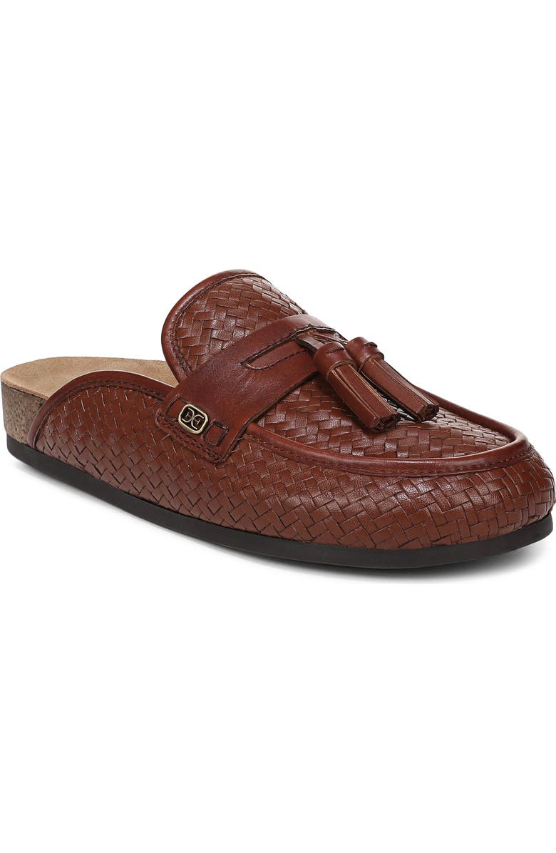 Sam Edelman Astrid Weave Tassel Loafer Mule, Main, color, Chestnut Brown