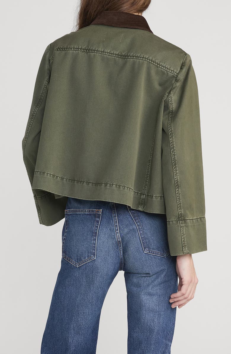 FRAME The Mini Swing Jacket, Alternate, color, Military Green