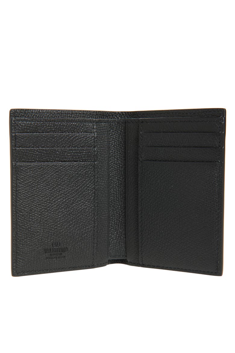 VLOGO Leather Continental Wallet, Alternate, color, BLACK