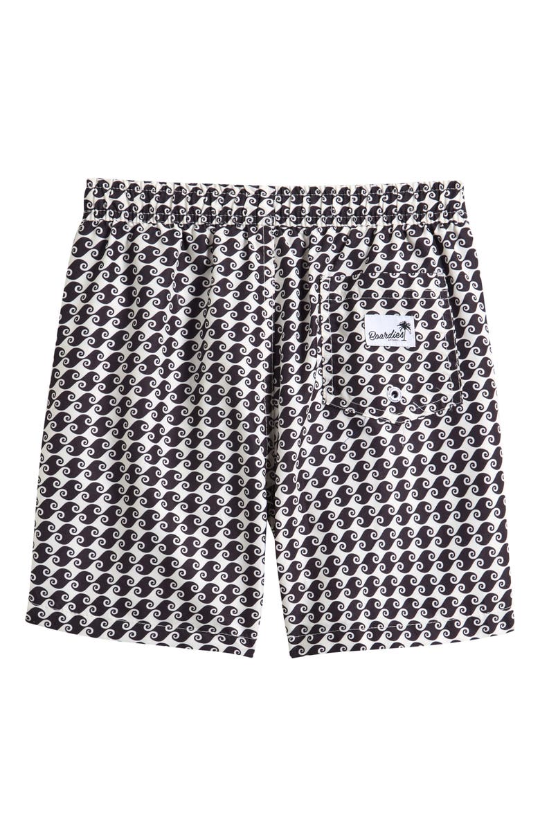 Boardies Kids
 Sea Hound Swim Trunks, Alternate, color, Black/ Cream