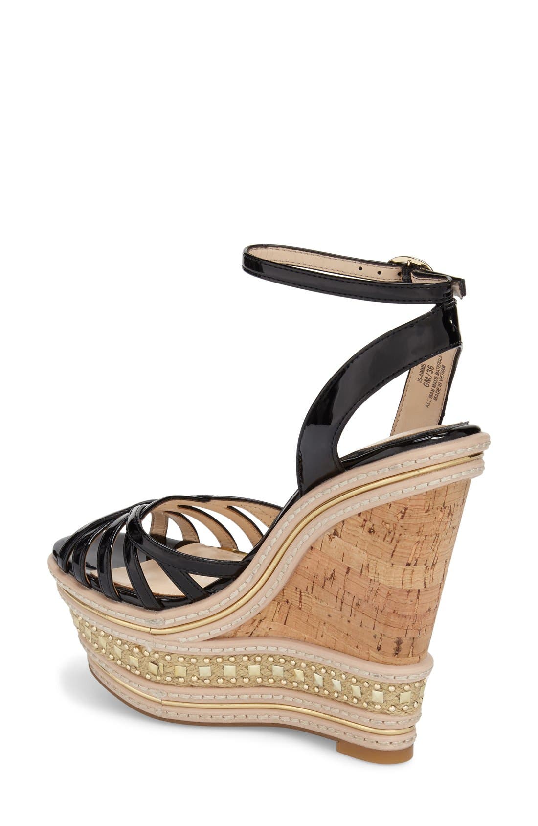 Jessica Simpson 'Aimms' Studded Platform Wedge Sandal, Alternate, color, 