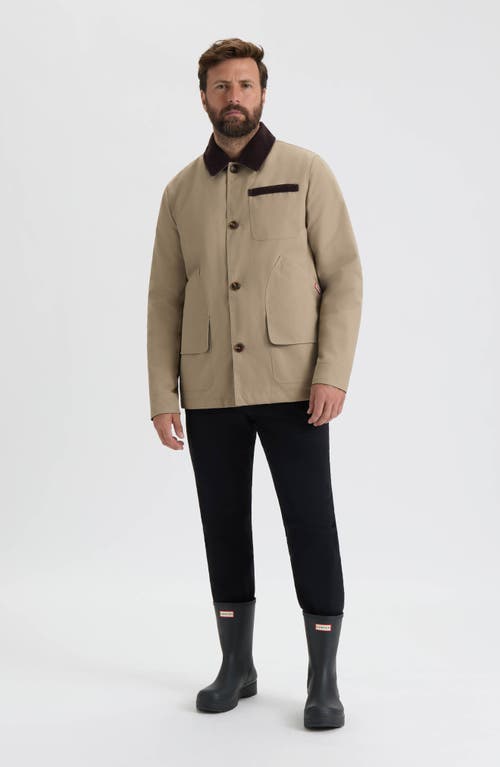 Hunter Water Repellent Canvas Barn Jacket In Brown