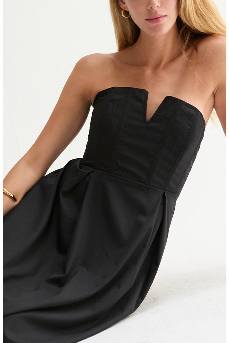 V-wire Modal Blend Midi Dress, Alternate, color, Black