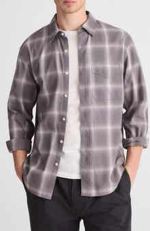 Plaid Patch Pocket Button-Up Shirt